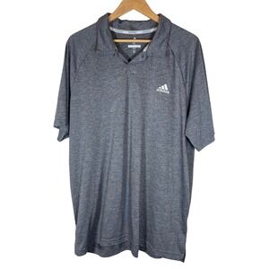 Adidas GOLF Performance Polo‎ Shirt Men's Gray Short Sleeve Athletic Wicking XL